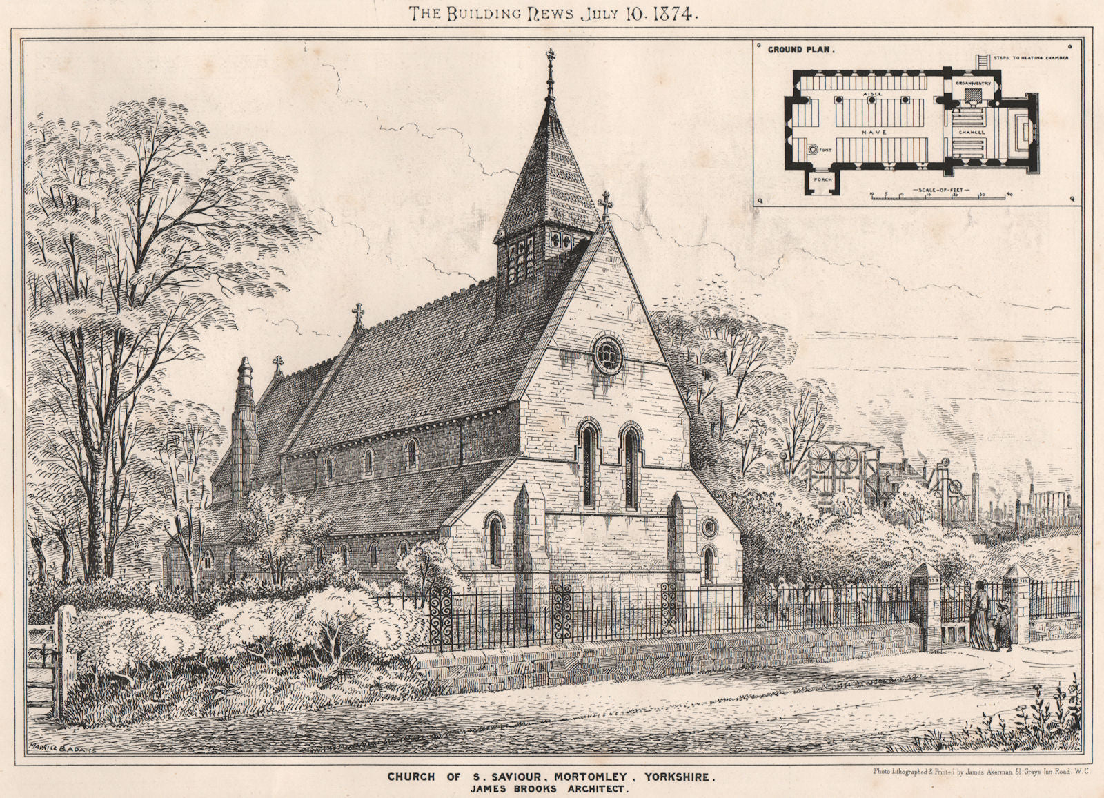 Church of St. Saviour, Mortomley, Yorkshire; James Brooks, Architect 1874